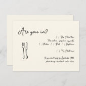 Funny & Fun Script Wedding RSVP Postcard Einladungspostkarte (Vorne/Hinten)