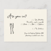 Funny & Fun Script Wedding RSVP Postcard Einladungspostkarte (Vorderseite)