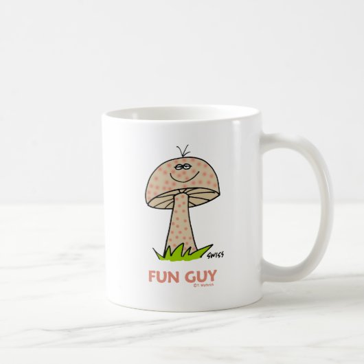 Funny FUN TYP Niedlich Goofy Mushroom Cartoon für  Kaffeetasse (Rechts)