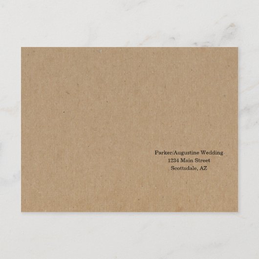 Funny & Fun UAWG Postcard - Rustic Kraft Einladungspostkarte (Rückseite)