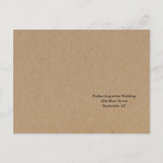 Funny & Fun UAWG Postcard - Rustic Kraft Einladungspostkarte (Rückseite)