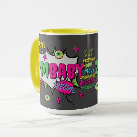 Funny Fun ‘ZomBaby’ Special Pop Art  Tasse (Vorderseite Links)