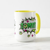 Funny Fun Zombie Pop Art Tasse (VorderseiteRechts)