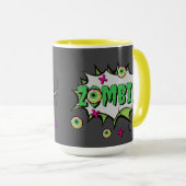 Funny Fun Zombie Pop Art Tasse (VorderseiteRechts)
