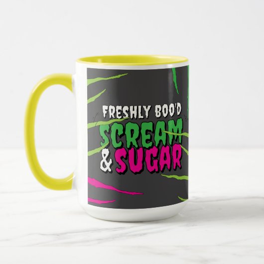 Funny Fun Zombie Scratched Scream & Sugar Tasse (Links)
