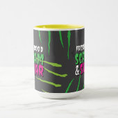 Funny Fun Zombie Scratched Scream & Sugar Tasse (Zentrum)