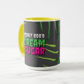 Funny Fun Zombie Scratched Scream & Sugar Tasse (Vorderseite Links)