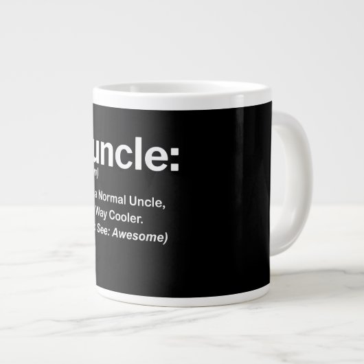 Funny Funcle Definition-Geschenk | Onkel Geschenke Jumbo-Tasse (Vorderseite Rechts)