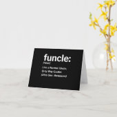 Funny Funcle Definition-Geschenk | Onkel Geschenke Karte (Gelbe Blume)