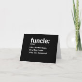 Funny Funcle Definition-Geschenk | Onkel Geschenke Karte (Vorderseite)