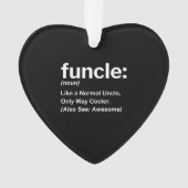 Funny Funcle Definition-Geschenk | Onkel Geschenke Ornament (Vorderseite)