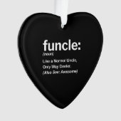 Funny Funcle Definition-Geschenk | Onkel Geschenke Ornament (Vorderseite)