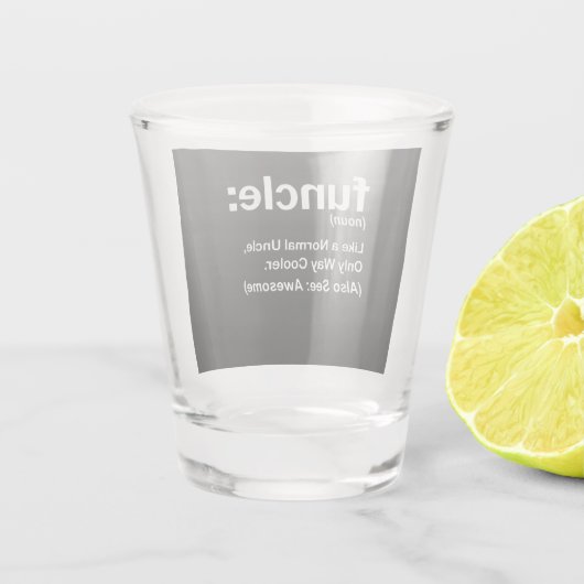 Funny Funcle Definition-Geschenk | Onkel Geschenke Schnapsglas (Rückseite)