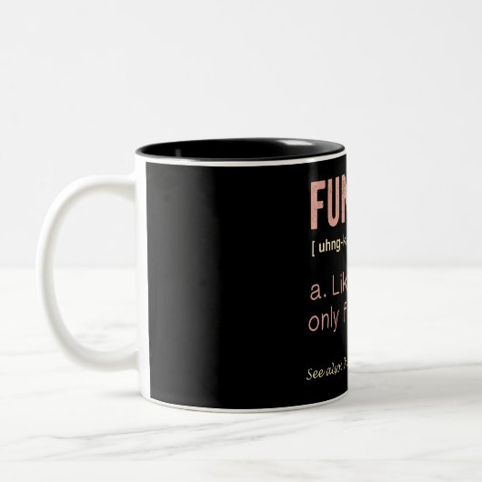 Funny Funcle Definition Zweifarbige Tasse (Links)
