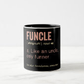 Funny Funcle Definition Zweifarbige Tasse (Mittel)