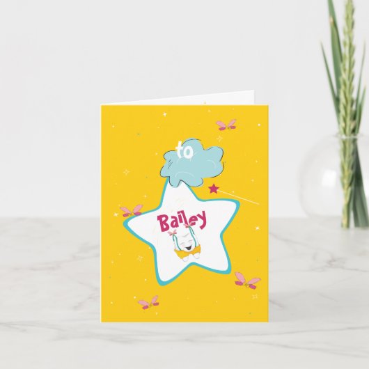 Funny Funkelnd Magic Tooth Fairy Danke Karte (Vorderseite)