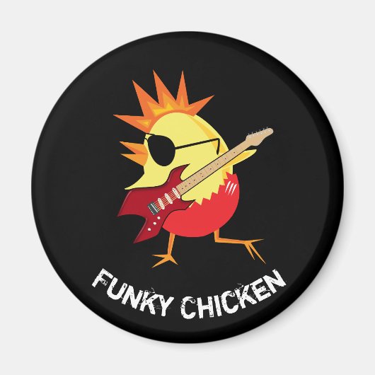 Funny Funky Chicken Magnet (Vorne)