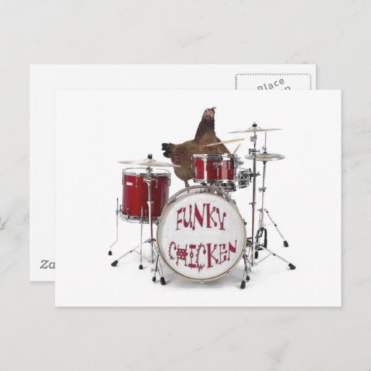 Funny Funky Chicken Postcard Postkarte (Vorne/Hinten)