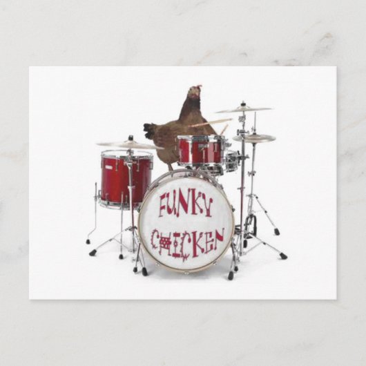 Funny Funky Chicken Postcard Postkarte (Vorderseite)