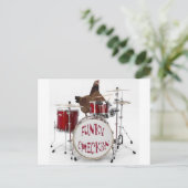 Funny Funky Chicken Postkarte (Stehend Vorderseite)