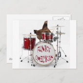 Funny Funky Chicken Postkarte (Vorne/Hinten)