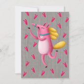 Funny Funky Horse Birthday Party Einladung (Rückseite)