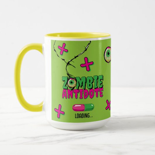 Funny Funky Niedlich Zombie Antidote Loading.. Tasse (Links)
