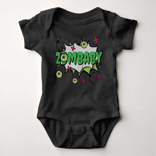 Funny Funky Pop Art 'ZomBaby' Baby Strampler (Vorderseite)