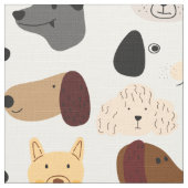 Funny Funky quirky Cartoon Dogs Pattern Stoff (Nahaufnahme)