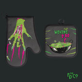 Funny Funky The Woking Vater Dead Puff Ofenhandschuh & Topflappen-Set