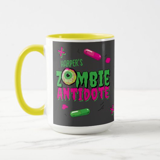 Funny Funky Zombie Antidote Shhh... Keine Gespräch Tasse (Links)