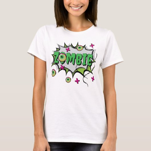 Funny Funky Zombie Halloween T-Shirt (Vorderseite)