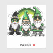 Funny Funny Garden Spaß Gnome Life St Patricks Aufkleber (Blatt)