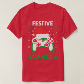 Funny Funny Ugly Sweater Game Controller Santa H T-Shirt (Design vorne)