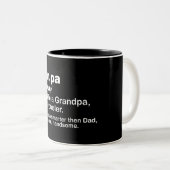 Funny Funpa/Opa Definition Zweifarbige Tasse (VorderseiteRechts)