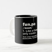 Funny Funpa/Opa Definition Zweifarbige Tasse (Vorderseite Links)