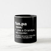 Funny Funpa/Opa Definition Zweifarbige Tasse (Mittel)