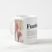 Funny Funtie Definition Foto Kaffee Tasse (Vorderseite Links)