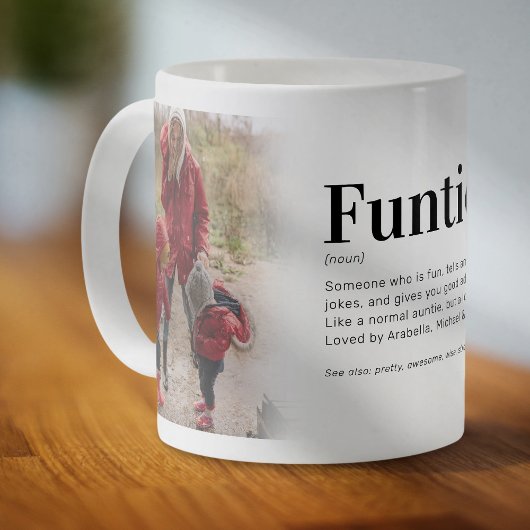 Funny Funtie Definition Foto Kaffee Tasse