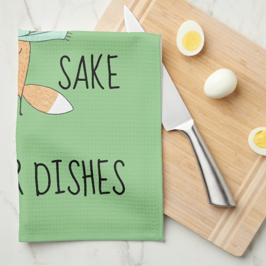 Funny für Fox Sake Do Geschirr Geschirrtuch (Viertel Falte)