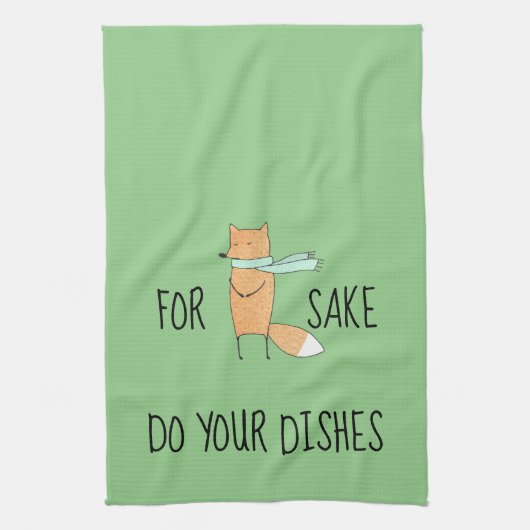 Funny für Fox Sake Do Geschirr Geschirrtuch (Vertikal)