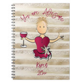 Funny für ihren glänzenden Glitzer Weibliche Carto Notizblock (Vorderseite)