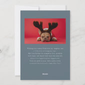 Funny Fur Real Jog Dog Foto Slate Blue Weihnachten (Rückseite)