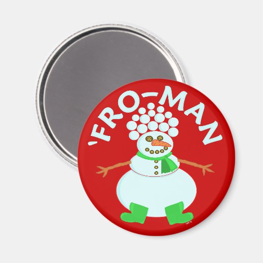 Funny 'für Snowman Weihnachtspuff Magnet (Vorderseite/Rückseite)