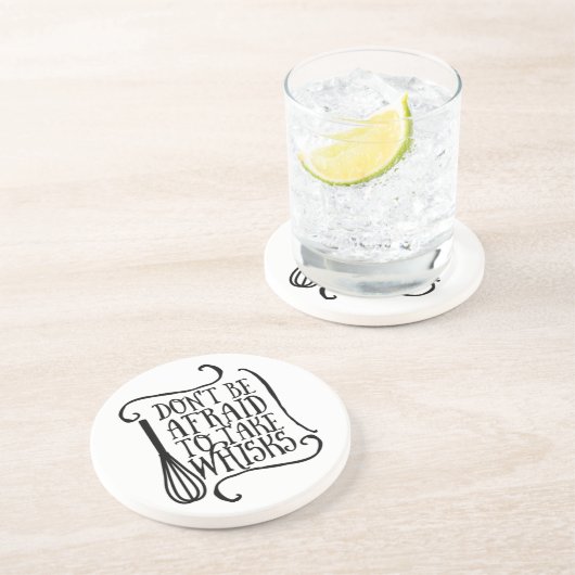 Funny Fürchte dich nicht davor zu flüstern Sandstein Untersetzer (Seite)