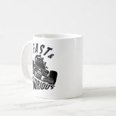 Funny FURRwous car fahr cat Kaffeetasse (Vorderseite Links)