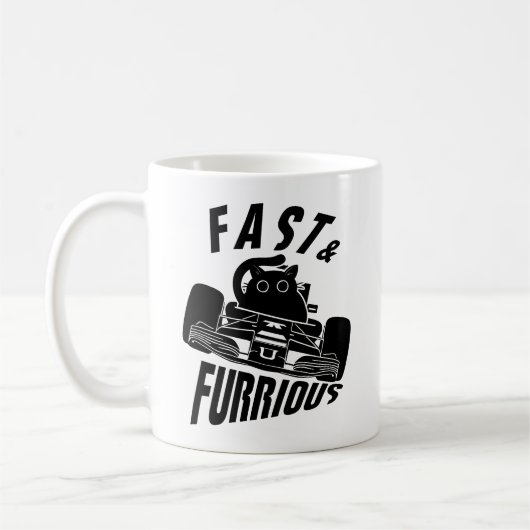 Funny FURRwous car fahr cat Kaffeetasse (Links)