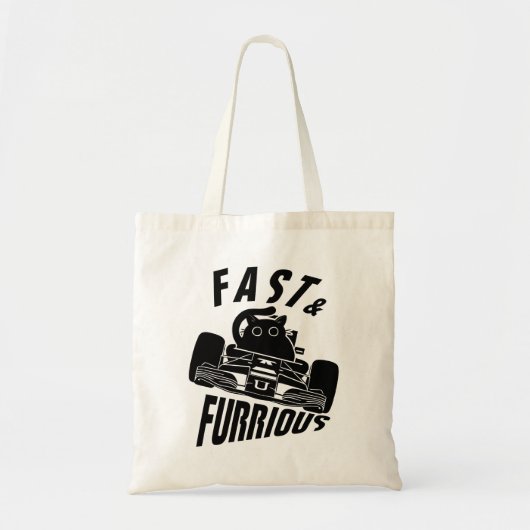 Funny FURRwous car fahr cat Tragetasche (Vorne)