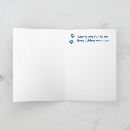 Funny Furry Cat Vatertag Karte (Innenseite)