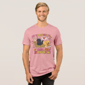 Funny Furry Entanglement Dog Cat Valentine  Tri-Blend Shirt (Vorderseite voll)